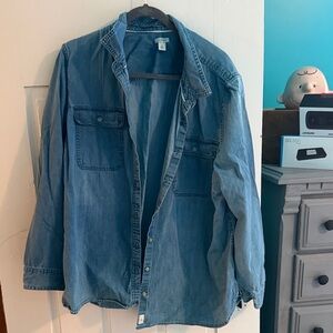 L.L Bean Light Blue Denim Shirt Jacket